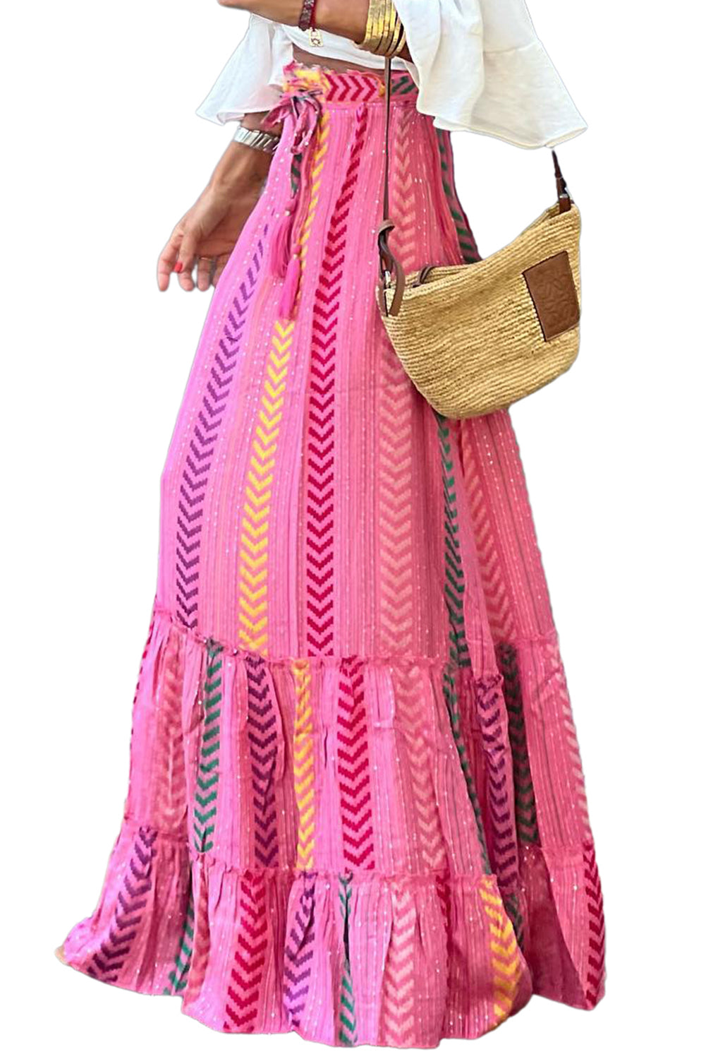 Boho Tiered Maxi Skirt