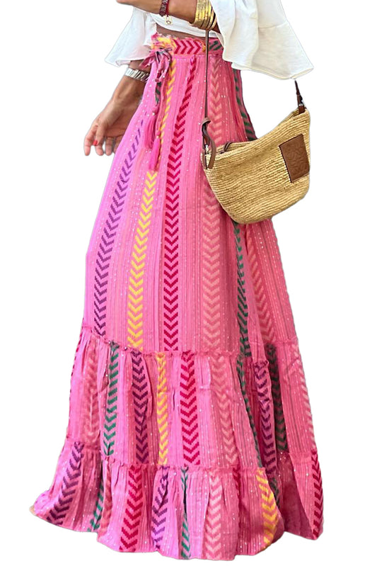 Boho Tiered Maxi Skirt