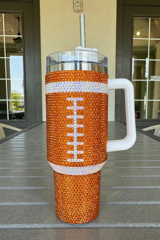 The Rhinestone Football Tumbler